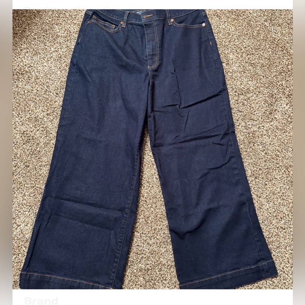 Lands' End Dark Blue Flare Jeans